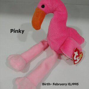 Ty Beany Baby Pinky With Tag ,Like New.